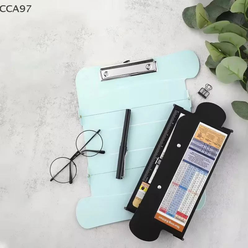 

A4 Nurse Folder Folding Clipboard Portable Writing Board 2/3 Layers Secure Paper Grip For Documents Hand Folders