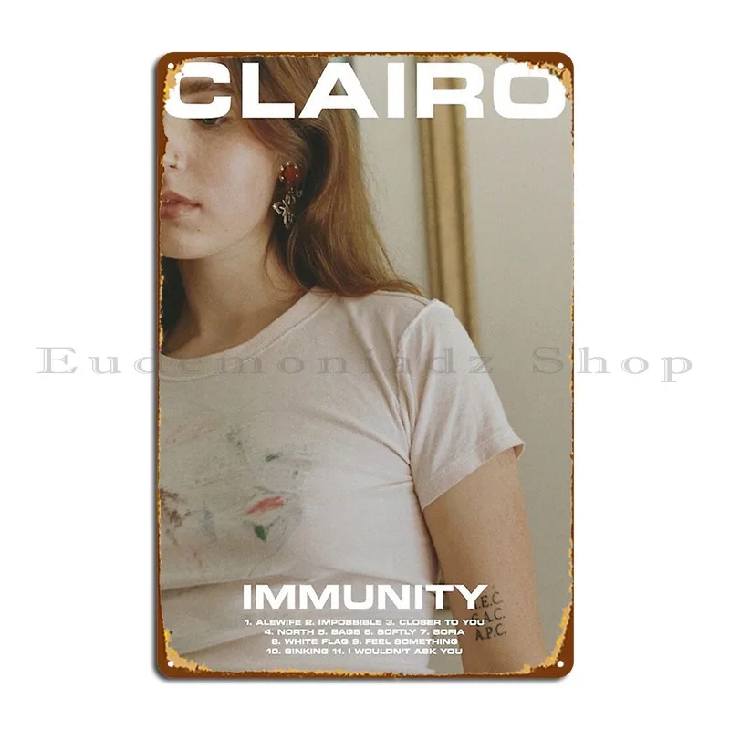 Clairo Immunity Metal Sign Iron Mural Wall Decor Cinema Custom Tin Sign Poster