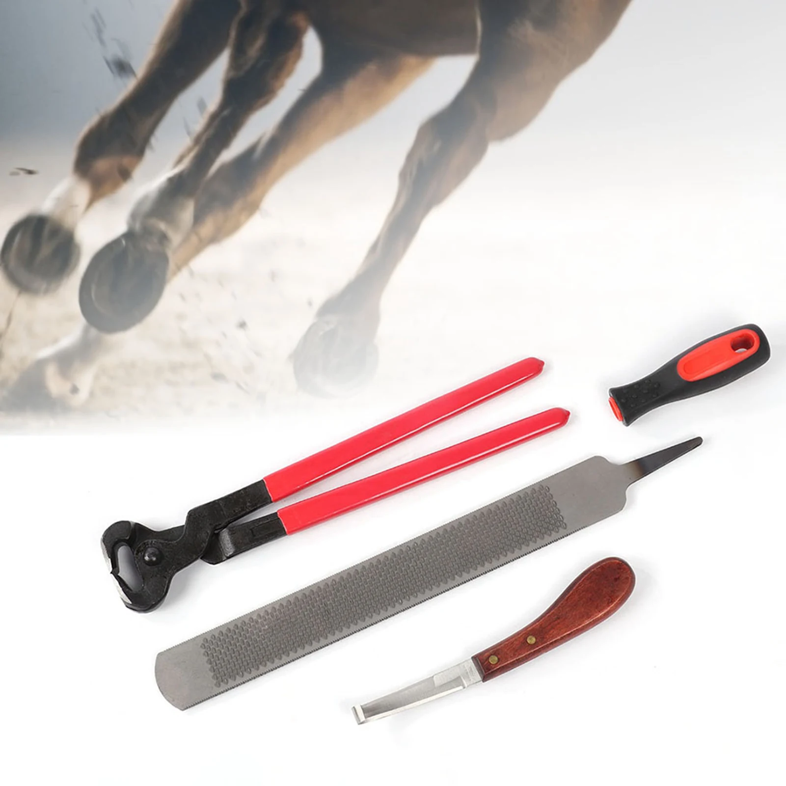 

Professional Metal Shears Trimming Horse Equine Farriers Hoof Nipper Cutter Handle Knife Tools