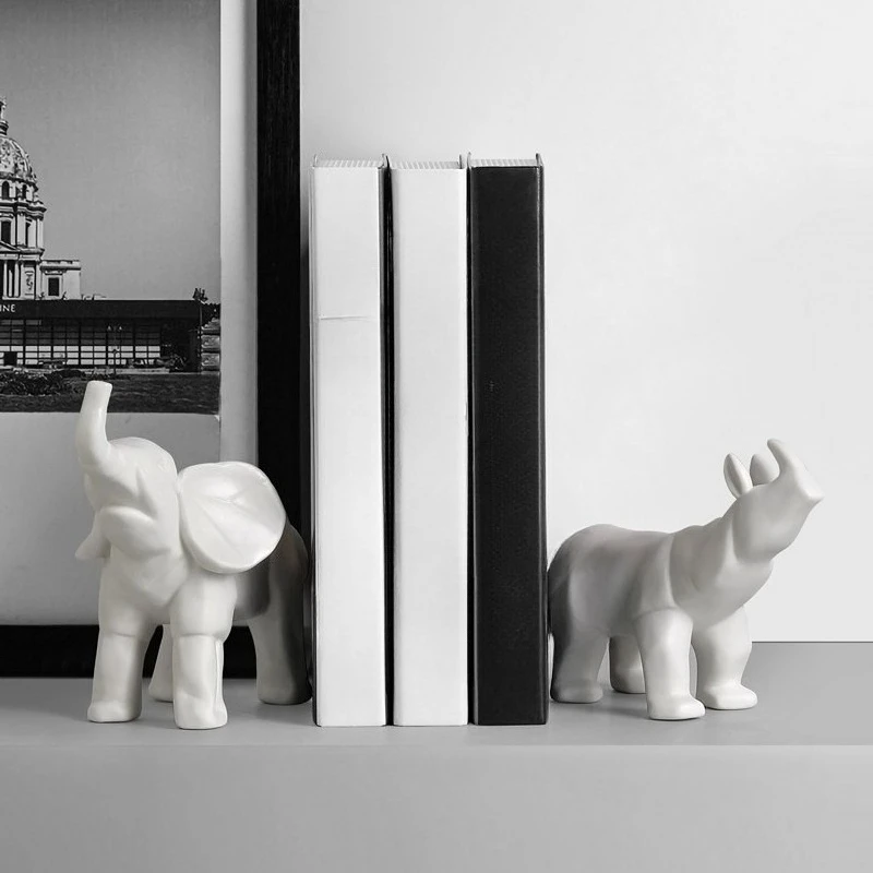 

Nordic Modern Simple Elephant Rhino Animal Ornament Ceramic Creative Living Room TV Cabinet Wine Cabinet Home Decoration