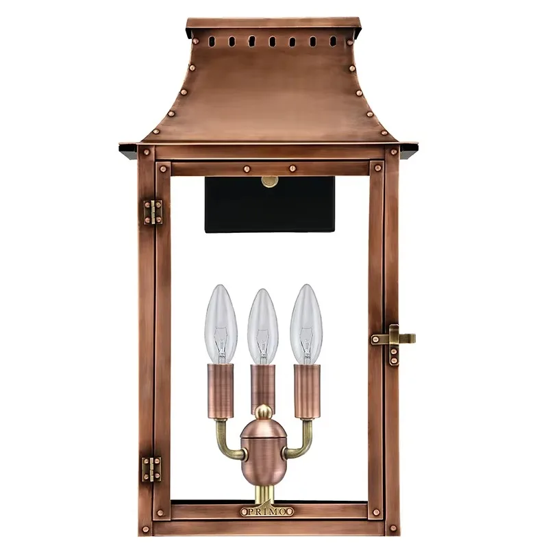 Modern metal pocket wall hotel exterior garden decoration copper cage waterproof outdoor wall