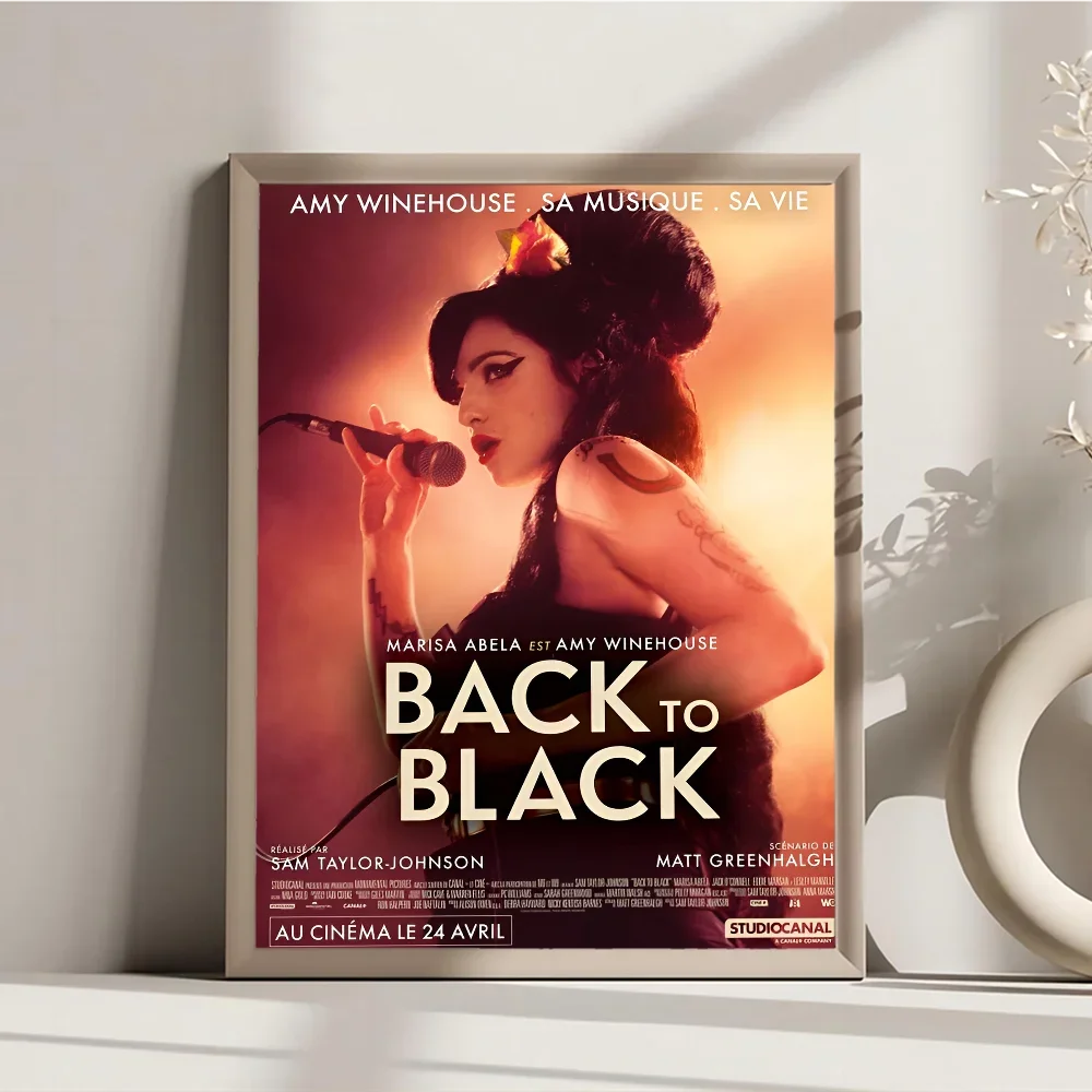 1PC Beauty Woman Amy Winehouse Music Singer Star  Movie Sticky Posters Retro Sticker Room Bar Cafe Aesthetic Art Wall Painting