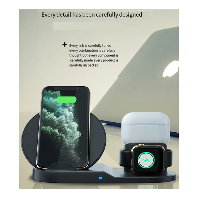 ABKI-무선 충전기 휴대폰 충전 스탠드 다기능 무선 모바일 전원 공급 장치 A