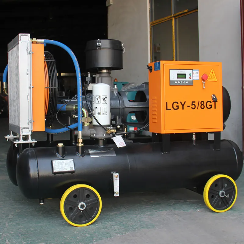 Kaishan Y-5/8GT 185 cfm Air Screw Compressor 8 Bar Working 380V Industrial Compressors New Portable Oil   Motor