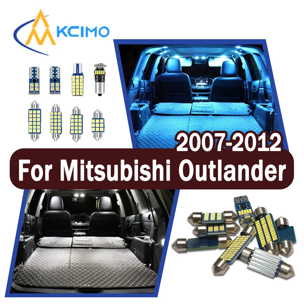 

Complete LED Interior Bulb Set for Mitsubishi Outlander 2 MK2 II 2007-2012 CANBUS Long Lifespan Dome Map Door Reading Light Kit