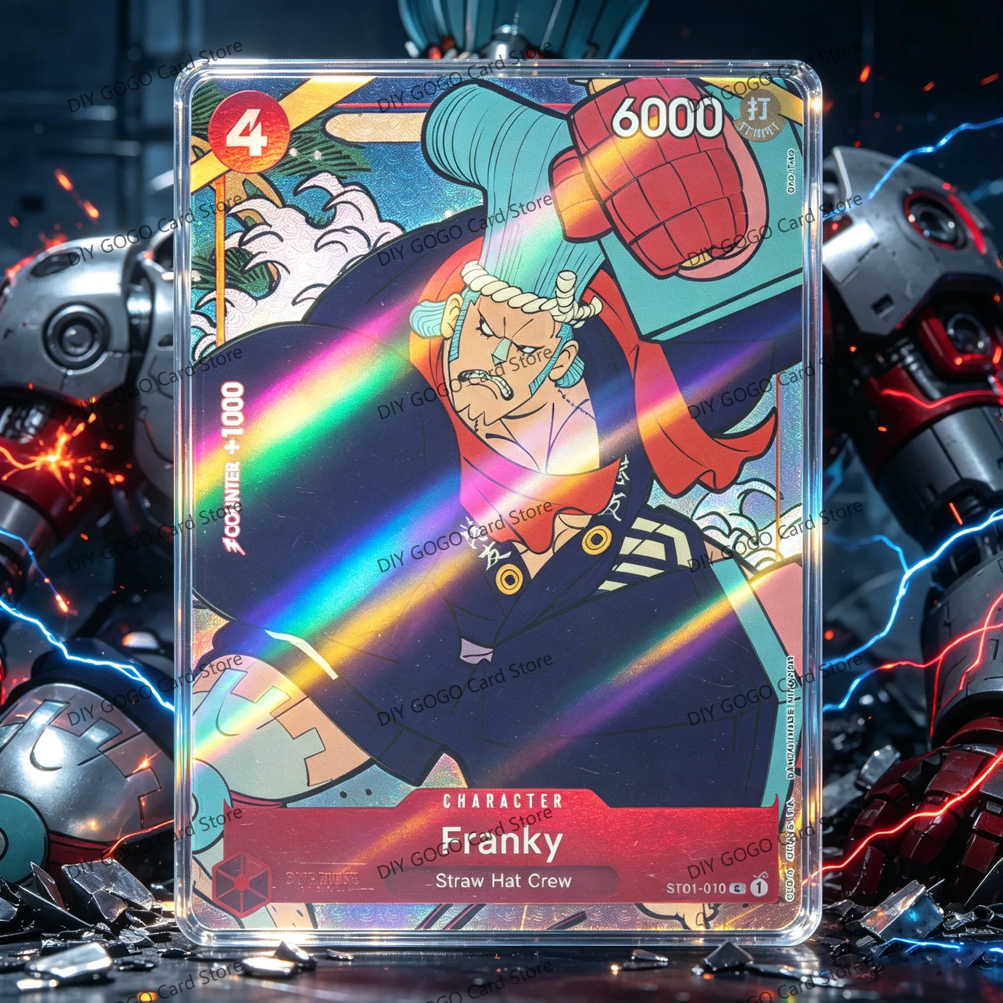 DIY 2024 ONE PIECE FRANKY ENGLISH VERSION 1ST ANNIVERSARY SET #010 10 Points Rating Gift Display Copy Card Dropshipping