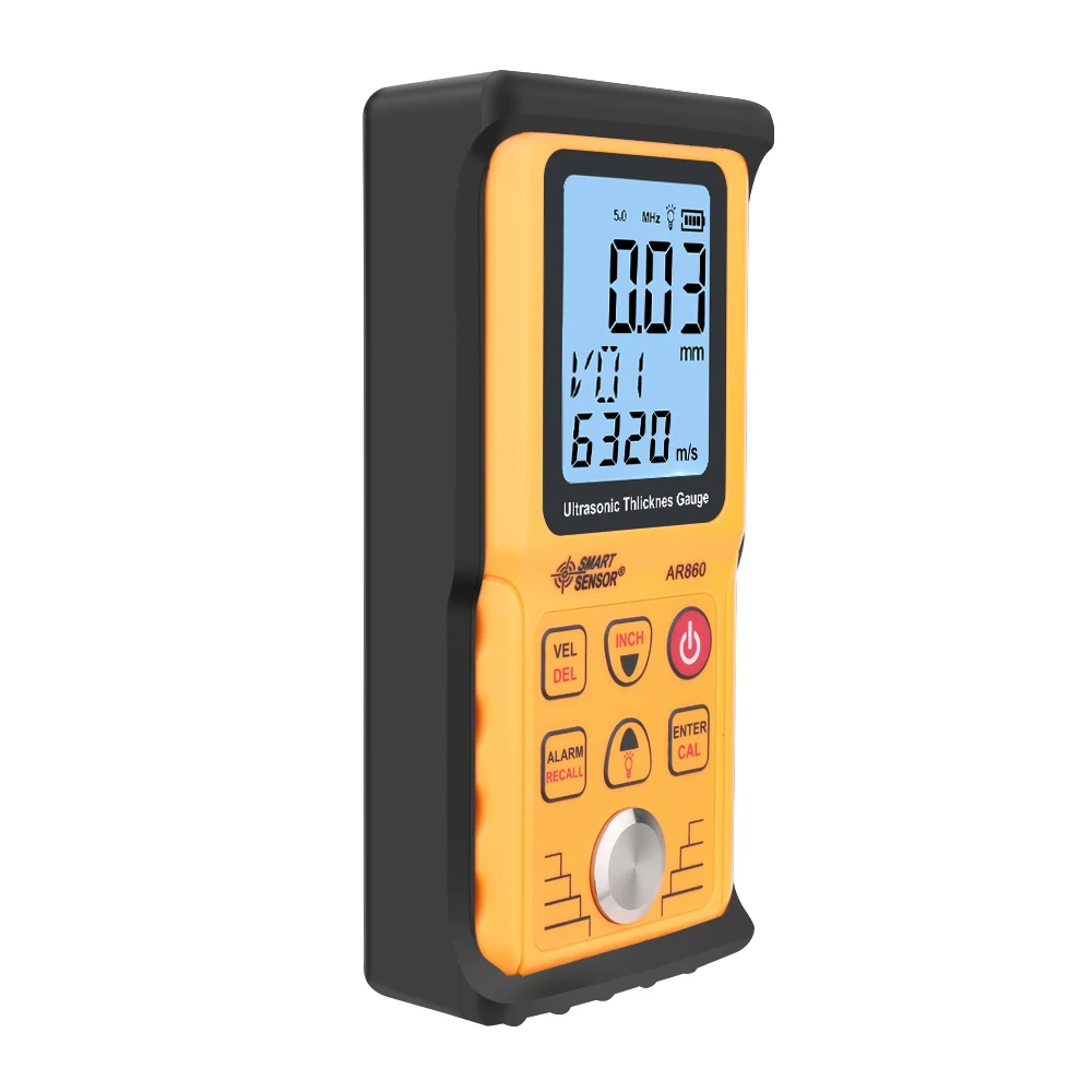 Ultrasonic Thickness Gauge Digital Sheet Metal Thickness Meter Measuring Range: 1.0 to 300mm (steel) Sound Velocity Meter