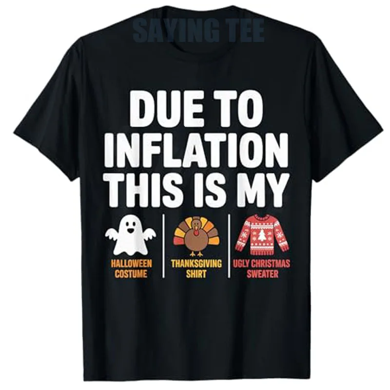 debido a inflar esto es mi disfraz de Halloween camiseta divertida de calabazas esto es mi camiseta de Acción de Gracias que dice regalo novedoso de moda