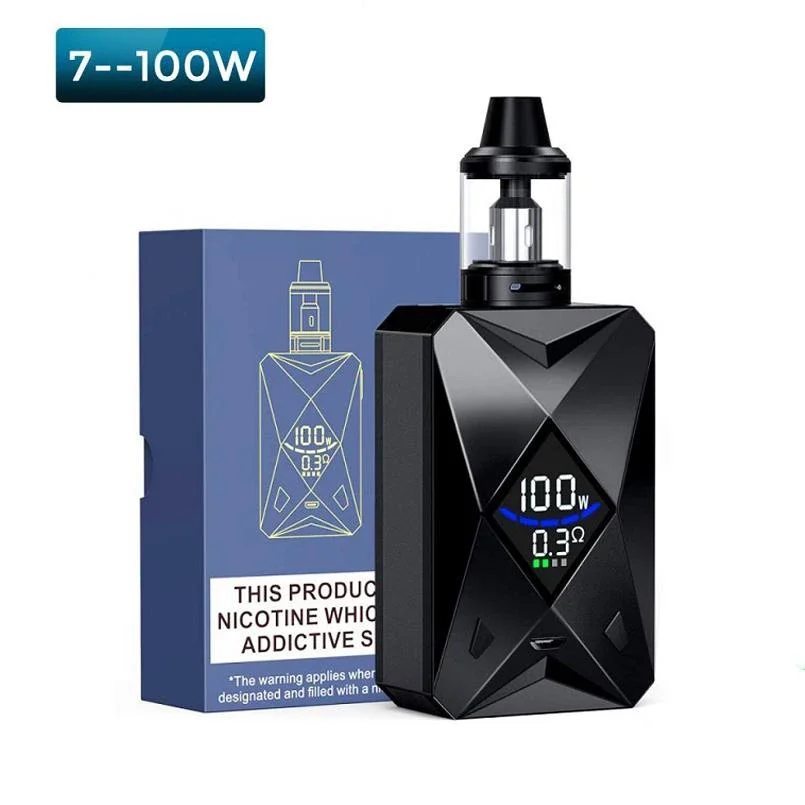 

Оригинальный бокс-мод Vape M6 100 Вт, большой набор для вейпа, батарея 2600 мАч с атомайзером 4 мл, вейп-ручка, электронные сигареты