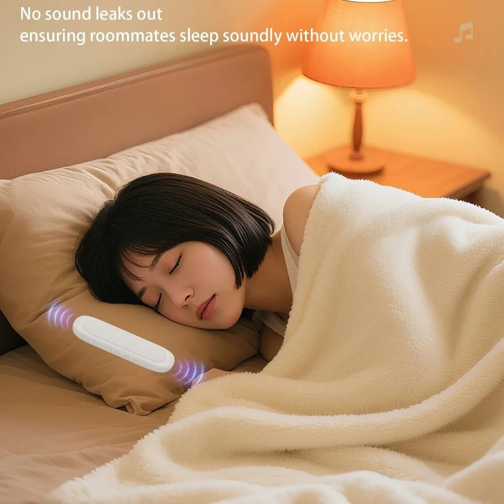 

Bluetooth 5.4 Under Pillow Speaker Noise Reduction Stereo Sound Bone Conduction Speaker Timed Shutdow Deep Bass