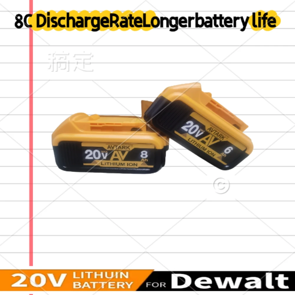 

2025100% Original 20V for Dewalt Power Tool Battery DCB206 20V Battery DCB206 20V Battery DCB205 DCB200 DCB204-2