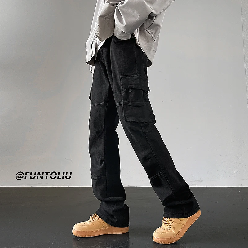 

Bla Casual Slim Fit Men's Pants Spring Autumn Faion Straight Leg Workwear Trousers Vintage American Sle Youthful Energy