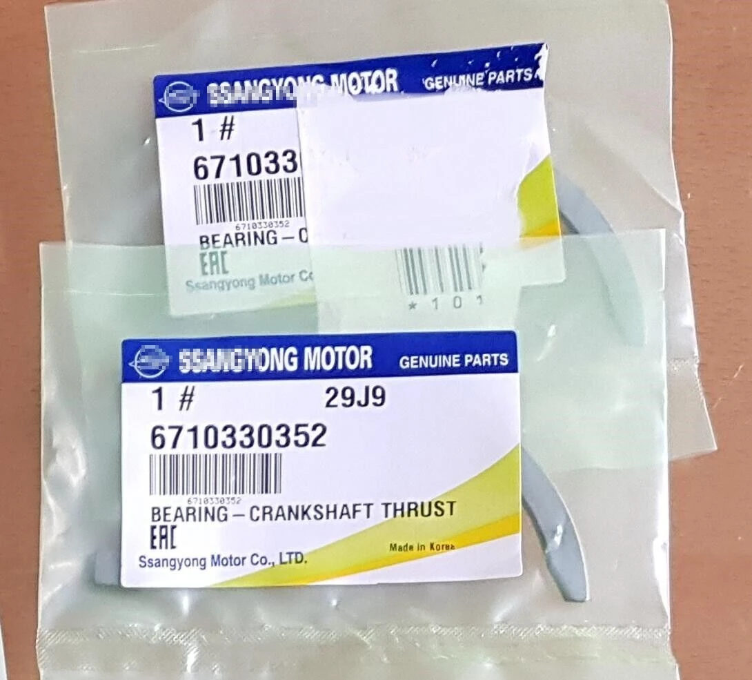 Genuine Crankshaft Thrust Bearing-UPR & LWR 4P KORANDO//SPORTS,REXTON G4,STAVIC 6710330152 6710330352