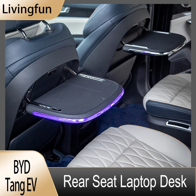 

Livingfun For BYD Tang EV Dmi Dmp 2023 Rear Seat Laptop Desk Multi-function Folding Table Board Business Office ccessories