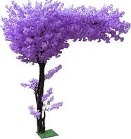 Artificial Cherry Blossom Trees with Light, Japanese Cherry Blossom Purple Lifelike Fake Sakura Flower Indoor Outdoor Home Decor