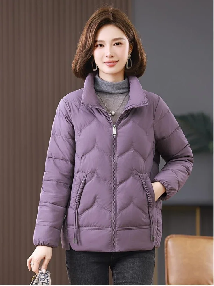 

Autumn/Winter European New Women's Down Jacket Commuter Windproof White Duck Down Lightweight Jacket