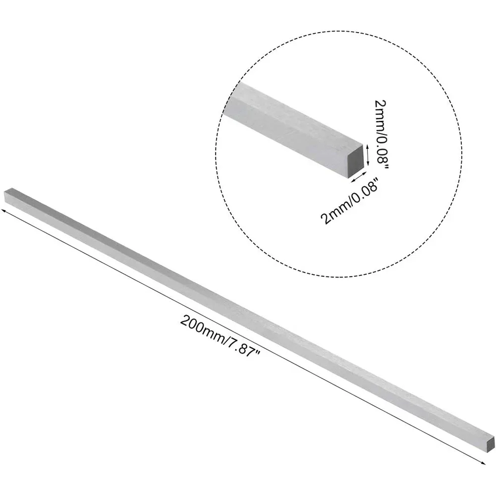 CNC Lathe Tool White Steel Bar 200mm HSS Square Bar For Milling Turning Drilling Engraving Metal Fabrication Applications