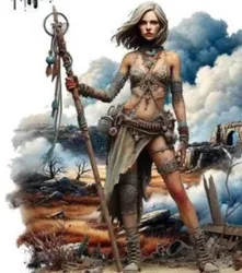 Wasteland Queen Steampunk Female Warrior 1/24 Scale Resin Figure Model Kit Fantasy Miniature Unassembled and Unpainted DIY Toys