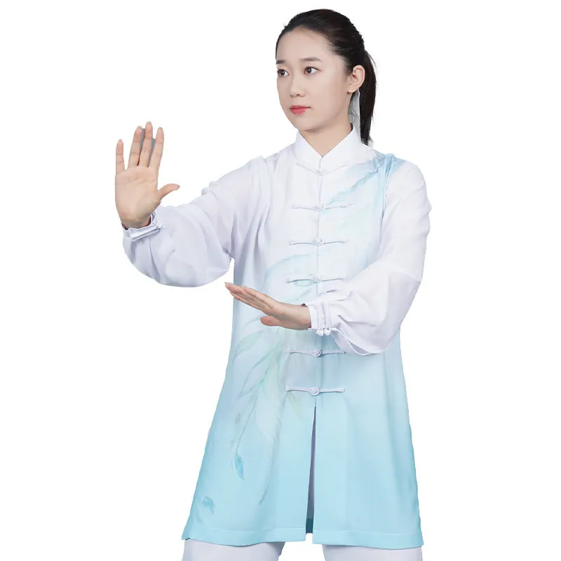 New Unisex Spring-Summer-Autumn Lightweight Breathable Chinese Style Tai Chi Martial Arts Uniform for Performance and Daily Wea