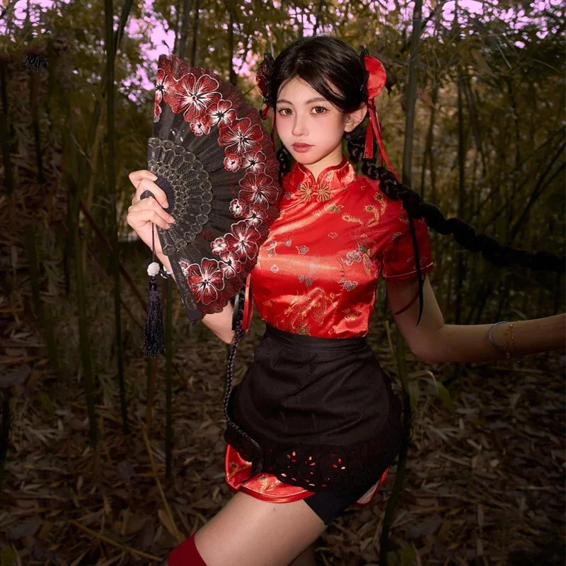 

2025halloween Cosplay Lolita chinois Sexy Cheongsam Qipao pour femmes robes orientales traditionnelles Anime COS Costumes