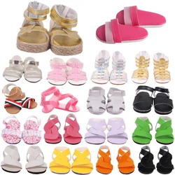 Cute Doll Sandals 7.5 cm Doll Shoes For 43cm Baby Doll Clothes Accessories And 18 Inch American Doll Girl's Toys Our Generation