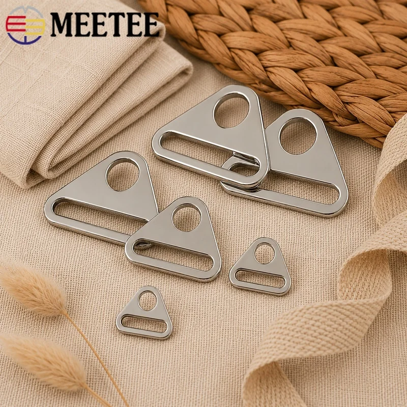 

10/20Pcs 20-38mm Stainless Steel Buckles Metal Adjuster Rings for Bag Strap Bra Belt Anti Skid Hook Hardware Sewing DIY Parts