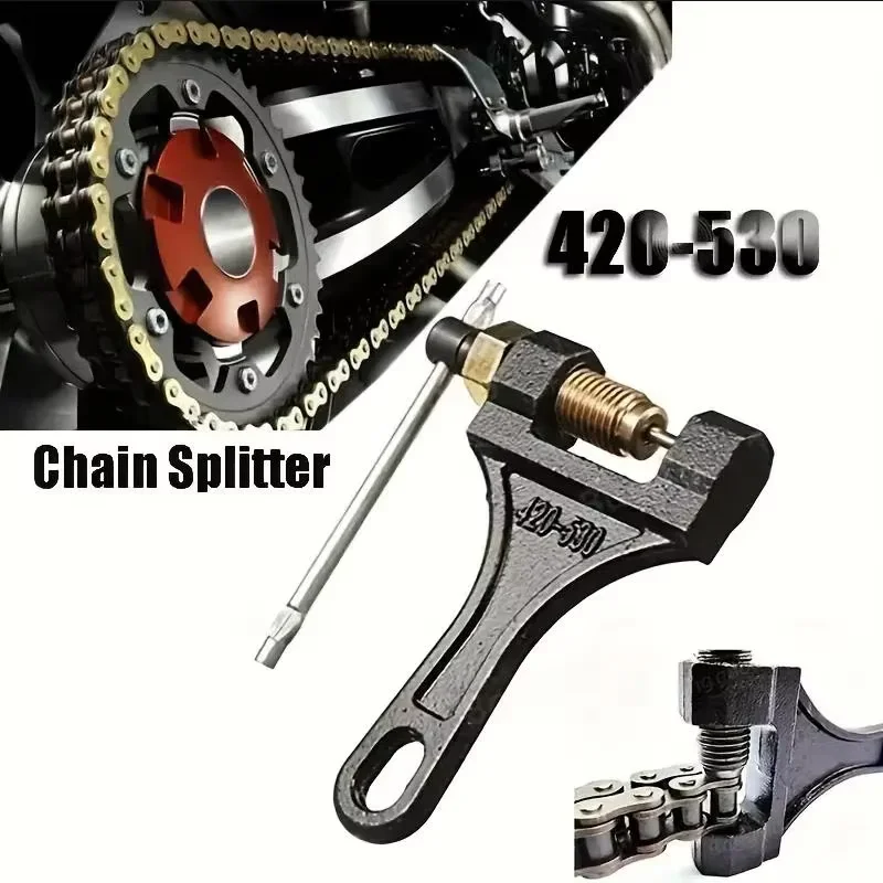 

Versatile Chain Breaker All-Terrain Vehicle Universal Chain Breaker Tool Durable Steel 420-530 Chain Easy DIY Repair Motorcycle