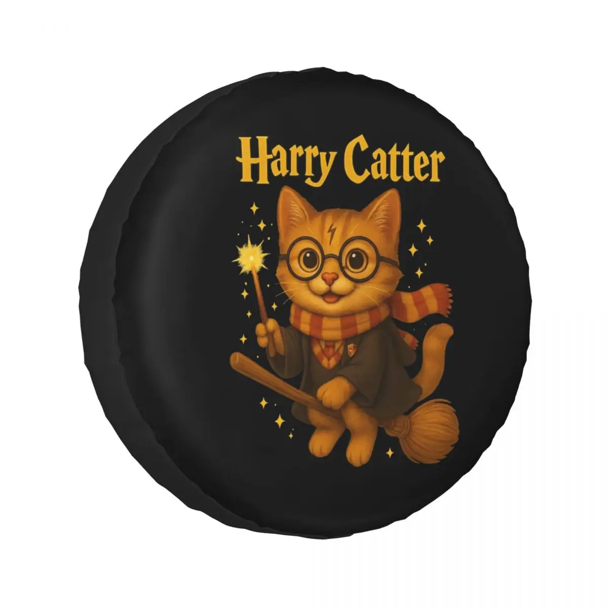 

Harries Movie P-Potters Magic World 1Pcs Car Polyester Wheel Tire Cover Protector Protector Car Tyres for Cars Accessories