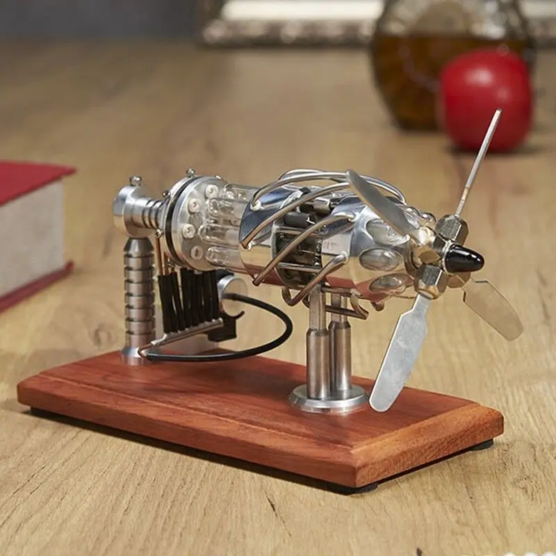 16-Cylinder Engine Model Launchable Glowing Tabletop Ornament Gift