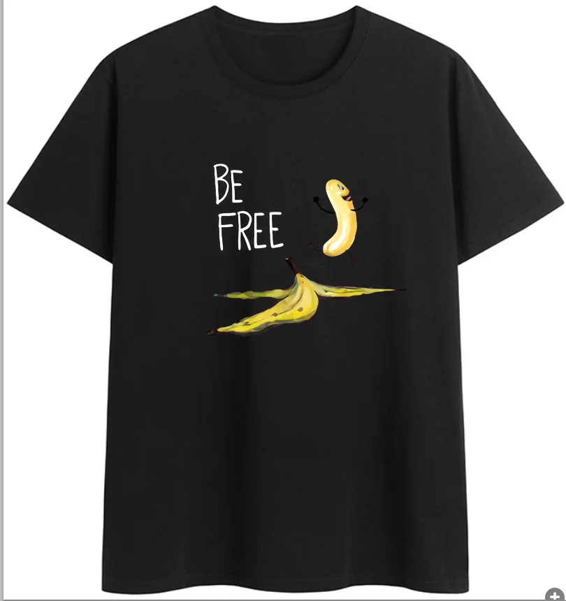 حجم كبير المرأة تي شيرت الساخن الأوروبية والأمريكية مضحك الموز خلع الملابس قصيرة الأكمام المرأة قمم تي شيرت المتضخم تي شيرت #6