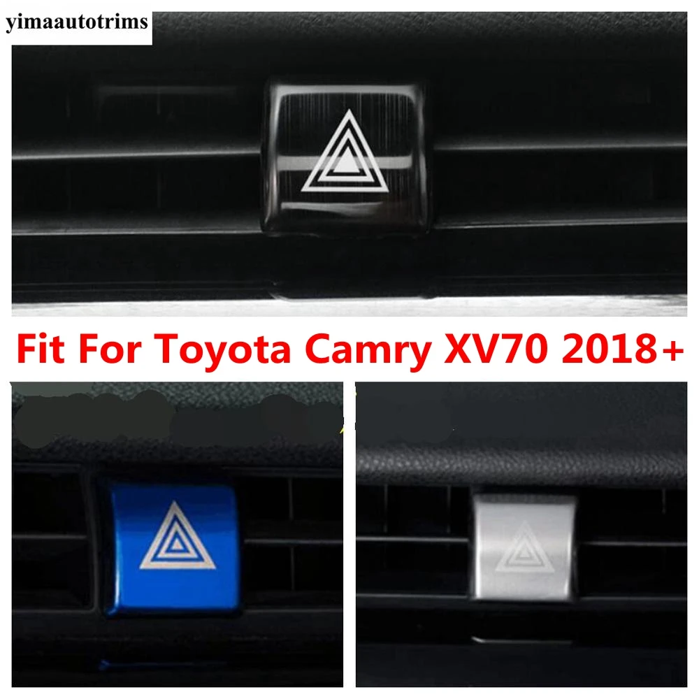 

Car Danger Warning Light Lamp Button Switch Sequins Decoration Cover Trim Accessories Interior For Toyota Camry XV70 2018 - 2023