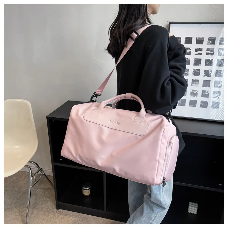 Bolsa deportiva de gran capacidad para mujer, bolso de hombro de ocio con separación seca y húmeda, bolso de viaje ligero, mochila de equipaje