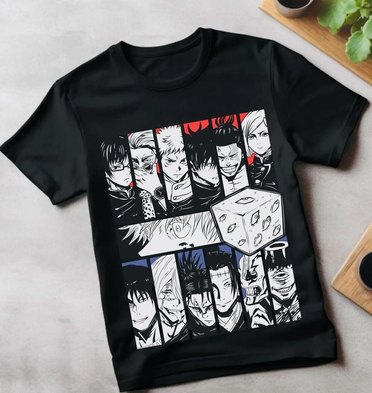 

Suguru Geto T-shirt Jujutsu Kaisen shirt Getou jjk Anime Black shirt All Size