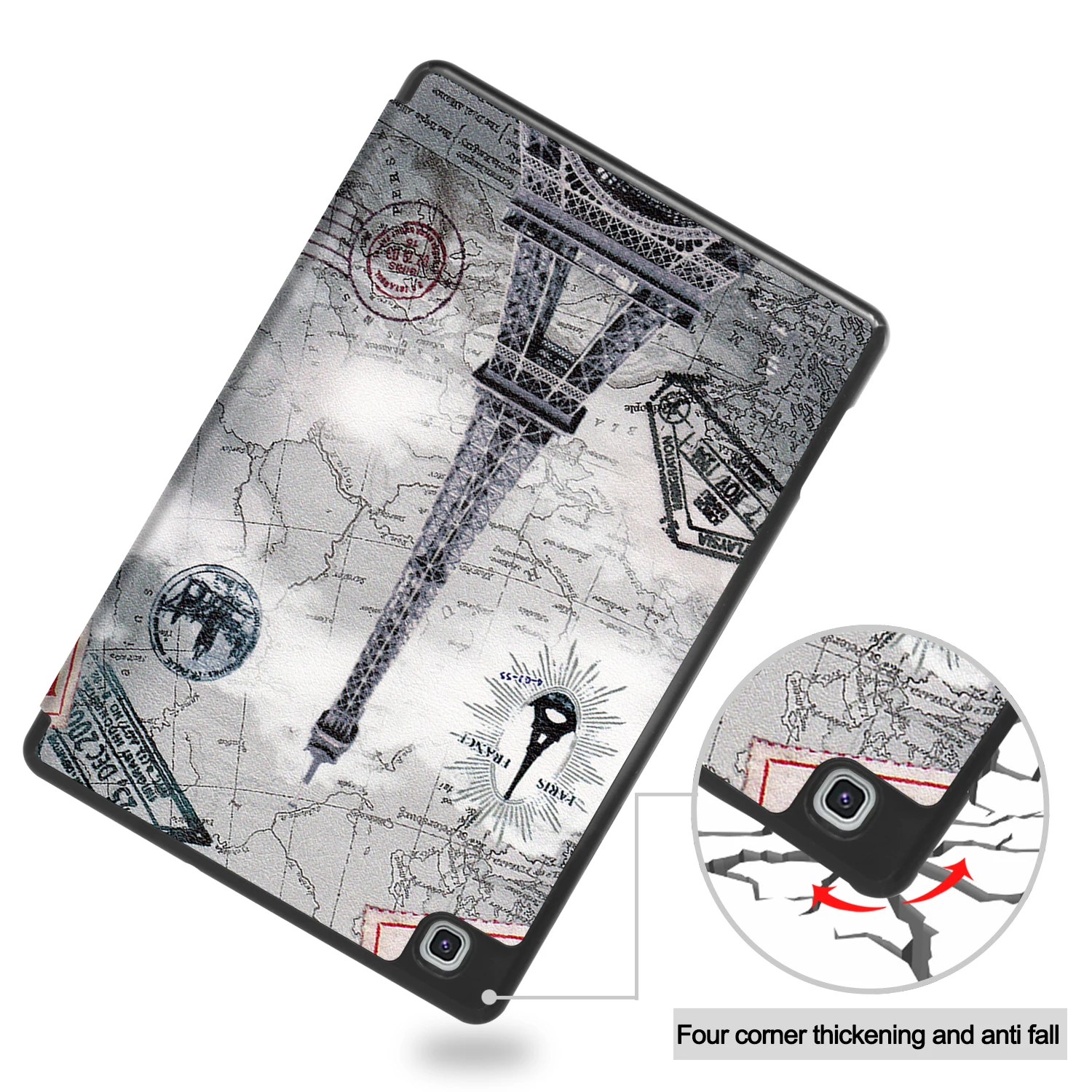 Case for Samsung Galaxy Tab S6 Lite 10.4 inch P620 2024 PU Leather Tri-fold Tablet Cover for P610 P615 P613 P619 with Pen Holder