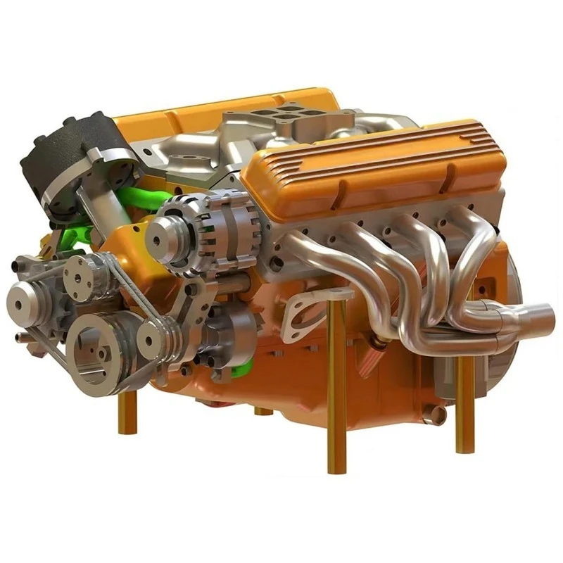 Engine V8 Engine Ornament Kit Resin Craft Ornament Overhead Valve Swing