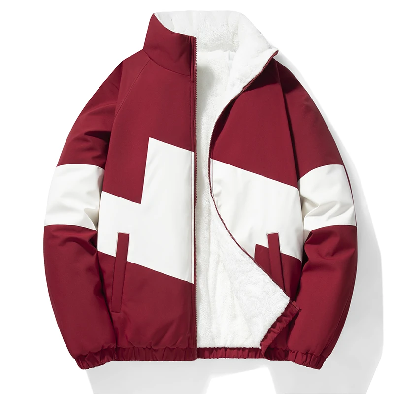 

Мужской зимний жилет Thiened Fce с воротником-стойкой, хлопковый, повседневный, теплый, из искусственной овчины, молодежный, модный...