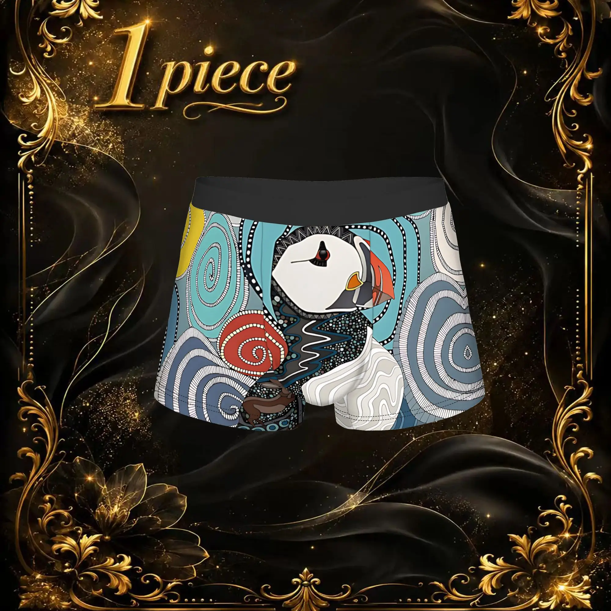 1pc Popular Cornwall Puffin boxers  Novelty Panties Men's Underwear Ventilate Shorts Boxer Briefs