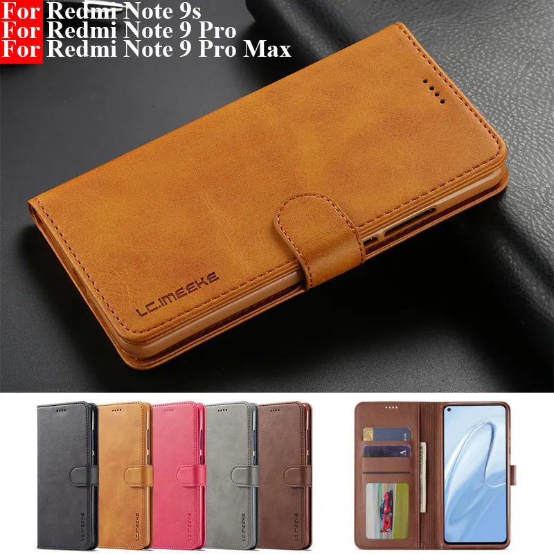 

Xiaomi Redmi Note 9s Case Leather Vintage Phone Case For Redmi Note 9 Pro Max Case Flip 360 Wallet Cover On Redmi Note 9 s Cases