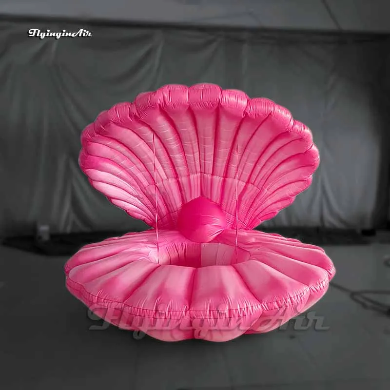 

2m/3m Pink Large Inflatable Mussel Ocean Themed Prop Air Blow Up Clam Shell That People Can Stand Inside For Carnival Stage Show