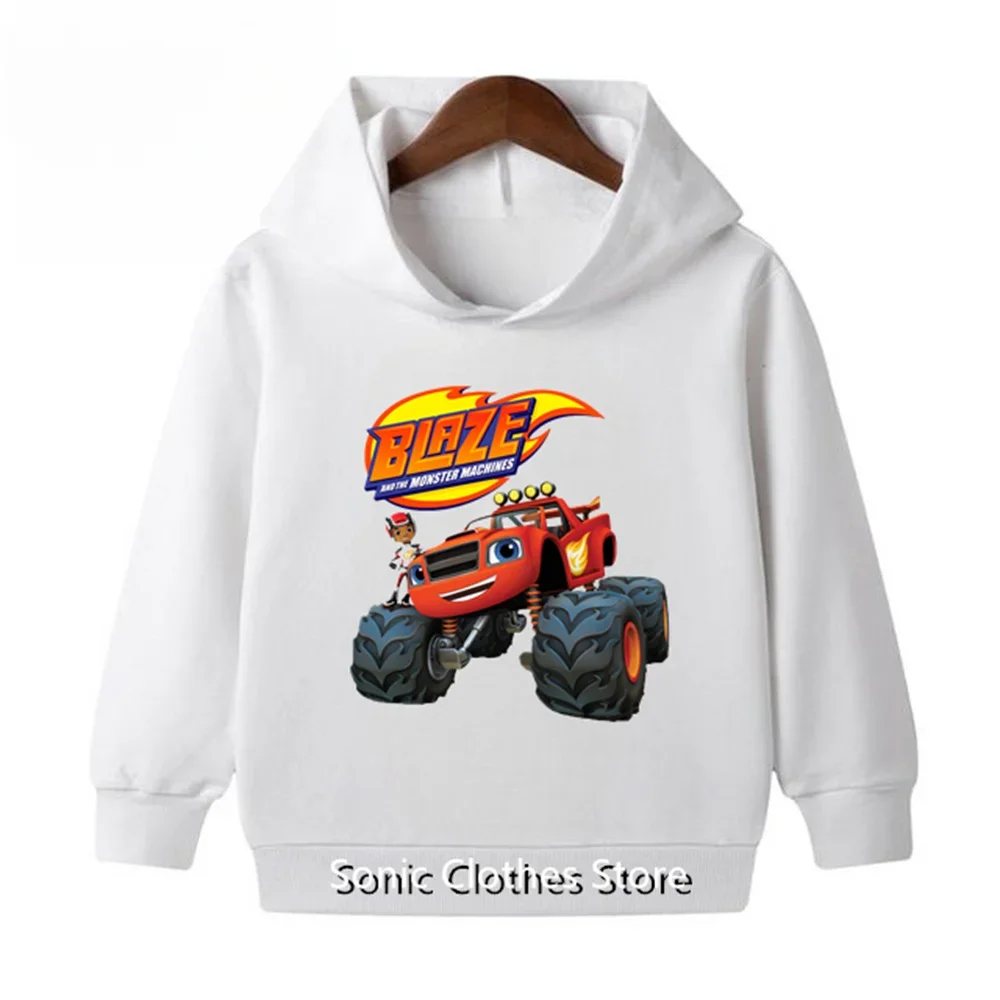 Blaze and The Monster Machines abbigliamento per bambini bambini impostore Blaze Game Anime T-shirt ragazzo o ragazza Top felpa con cappuccio 2-13T