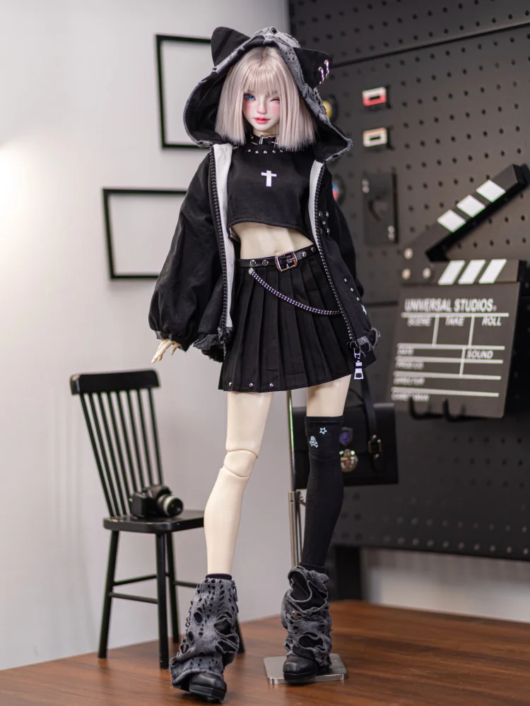 ชุดตุ๊กตา BJD สีฟ้าชมพู สำหรับตุ๊กตาขนาด 1/3 1/4 1/6 ชุดกระโปรง ชุดตุ๊กตา อุปกรณ์เสริมเสื้อผ้าตุ๊กตา ของขวัญ DIY (ไม่รวมตุ๊กตา)