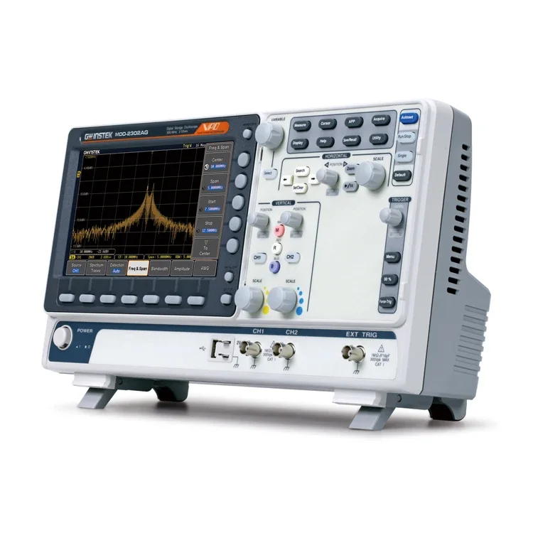 Gwinstek MDO-2000A 300/200/100MHz Almacenamiento Digital Osciloscopios sonda parámetros equipo de entrenamiento