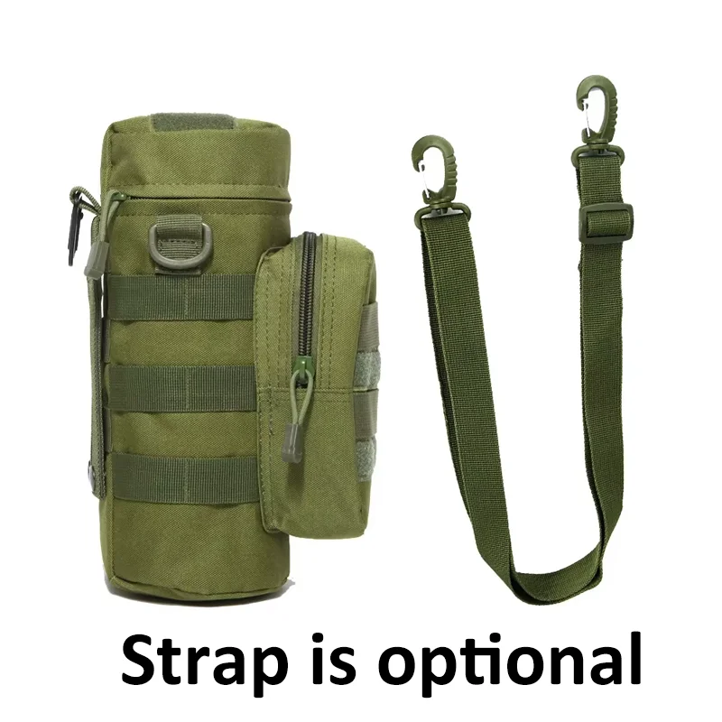 Taktische Molle-Wasserflaschentasche, wasserdichter Beutelhalter, geeignet für Outdoor-Camping, Wandern, Radfahren, Angeln, Wasserkocher, Tragetasche