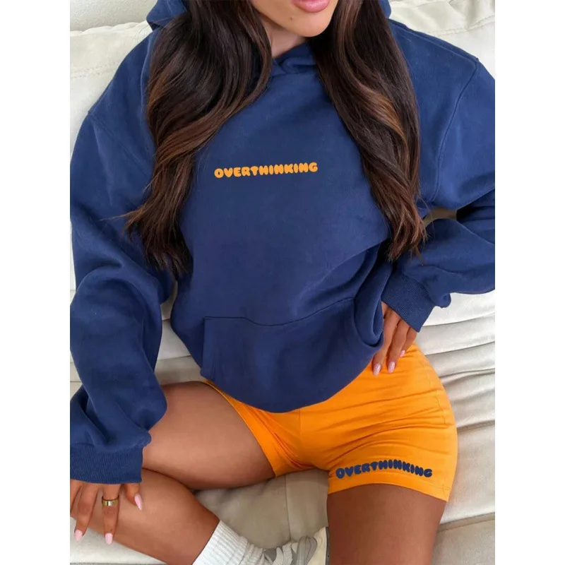 

Женская утепленная толстовка с капюшоном: модная повседневная уличная одежда, коллекция Весна 2026, в наличии