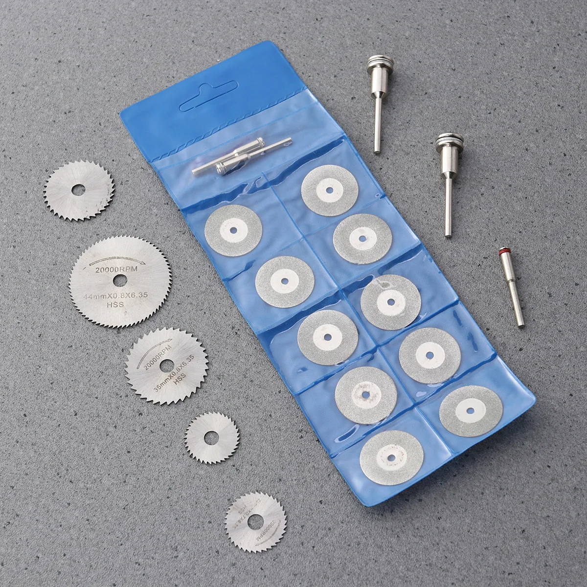Set di mini lame per sega circolare da 20 pezzi, dischi da taglio in metallo alto per utensile rotante, taglio in legno, alluminio e plastica