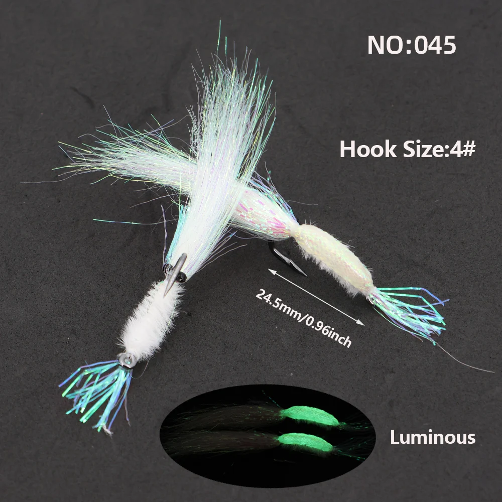 Bimoo 4 Stück 6 Stück # 4 # 6 # 8 Süßwasser-Salzwasser-Garnelen-Fliegen, schnell sinkende Scud-Fliegen für Bonefish, Redfish, Forellen, Karpfen – Angelköder – Detail 4