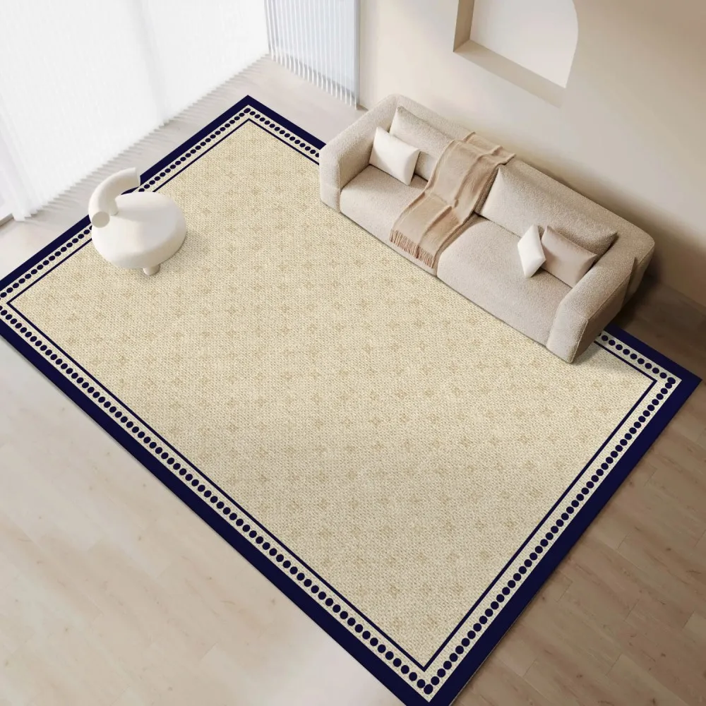 سجادة VIKAMA الحديثة ذات المربعات البسيطة لغرفة المعيشة وغرفة النوم ومضادة للانزلاق وسهلة التنظيف على Instagram جدير لديكور المنزل