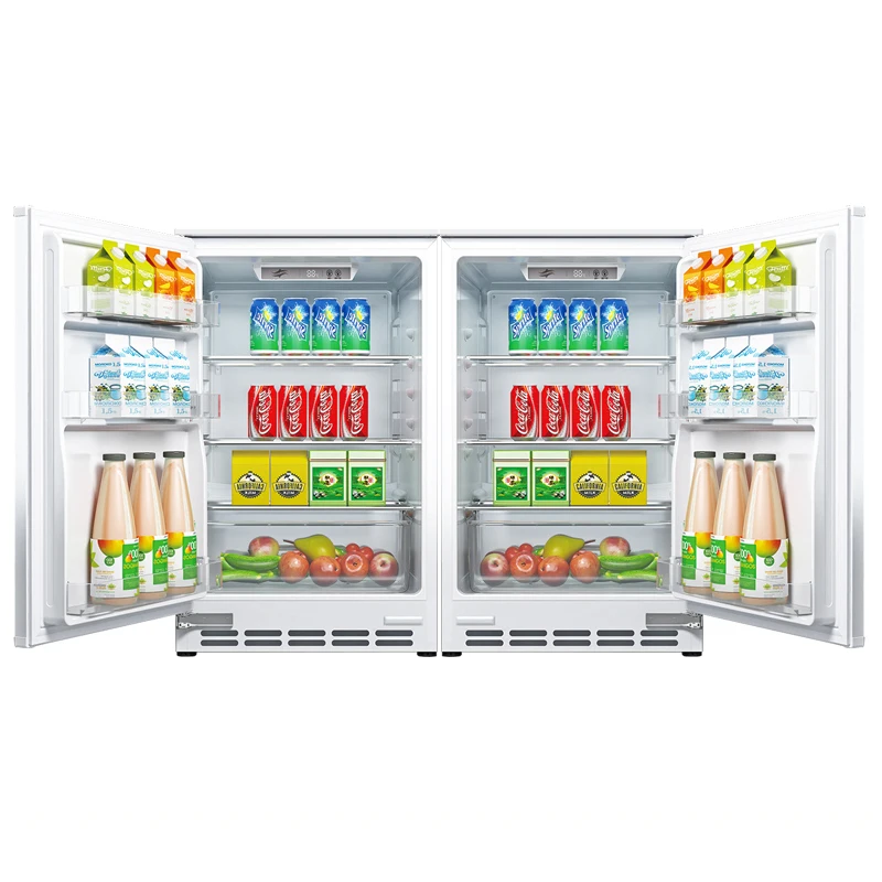BC‑90Q Household Ultra‑Thin Fully Embedded Built‑in Undercounter Horizontal Small Cabinet Refrigerator