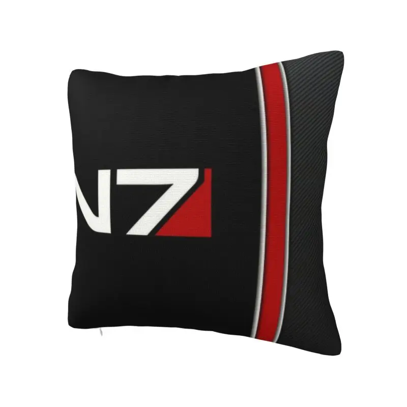 Luxury N7 Mass Effect Emblem Cushion Cover for Sofa Polyester Alliance Military Video Game Pillow Case Home Decor