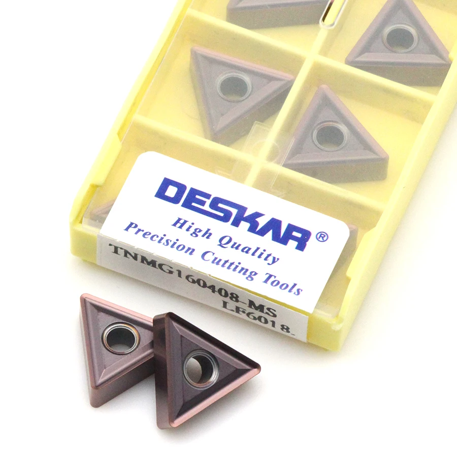 Ferramenta de Rotação Externa de Alta Dureza para Torno Cnc Inserções de Corte de Carboneto para Torno Modelo Lf6018 Tnmg160408-ms Lf6018